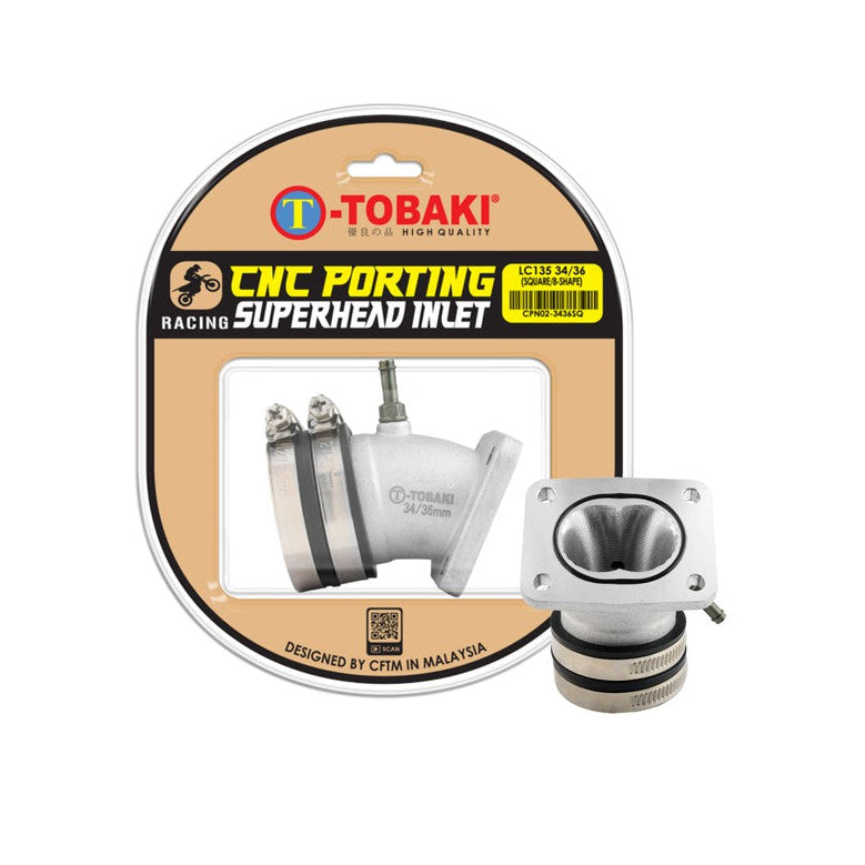 TOBAKI X CNC PORTING INLET PIPE (SQUARE)LC135