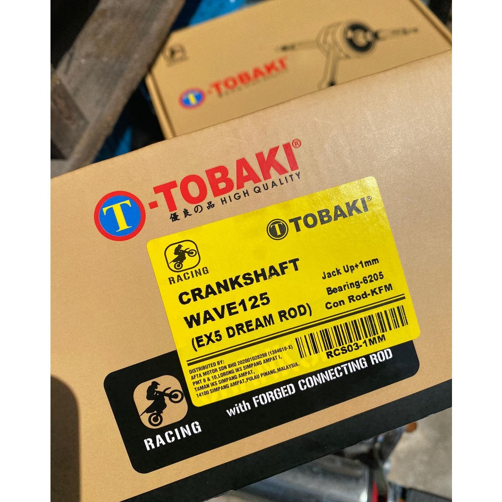TOBAKI X CRANKSHAFT+FORGED CONNECTING ROD (WAVE 125 BODY)JACK 4MM 5MM WAVE100/EX5 DREAM  CLASS EX5