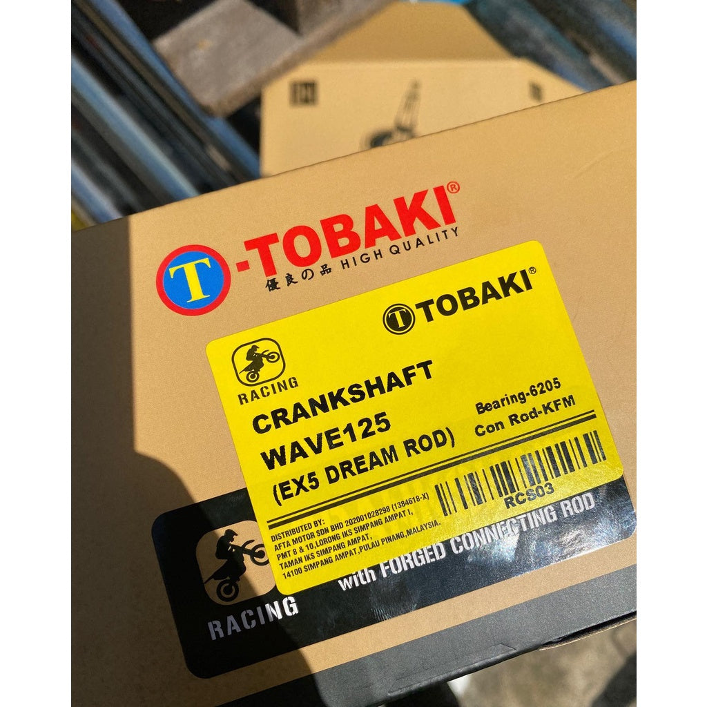 TOBAKI X CRANKSHAFT+FORGED CONNECTING ROD (WAVE 125 BODY)JACK 4MM 5MM WAVE100/EX5 DREAM  CLASS EX5
