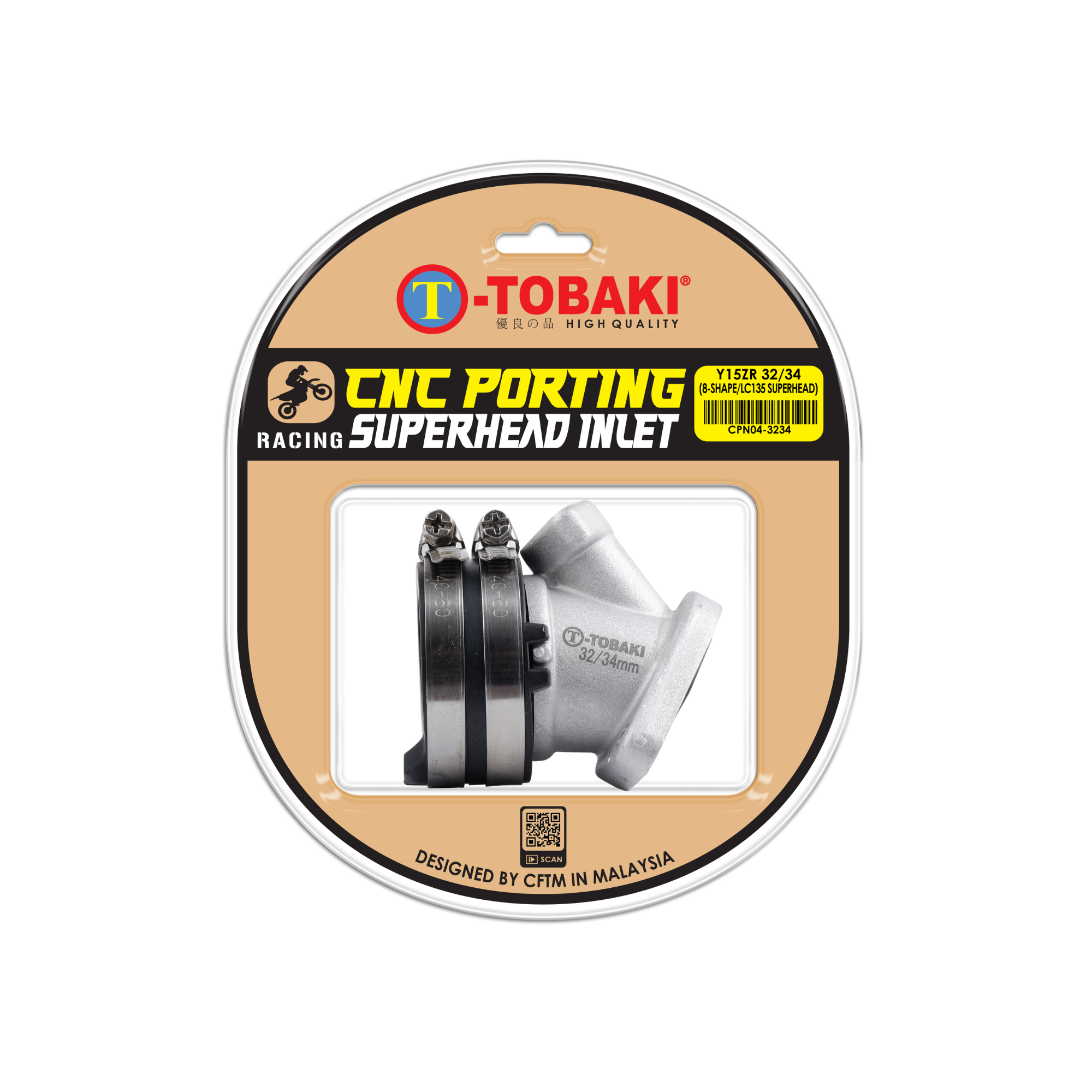TOBAKI X CNC PORTING SUPERHEAD INLET PIPE Y15ZR FOR LC135 SUPERHEAD