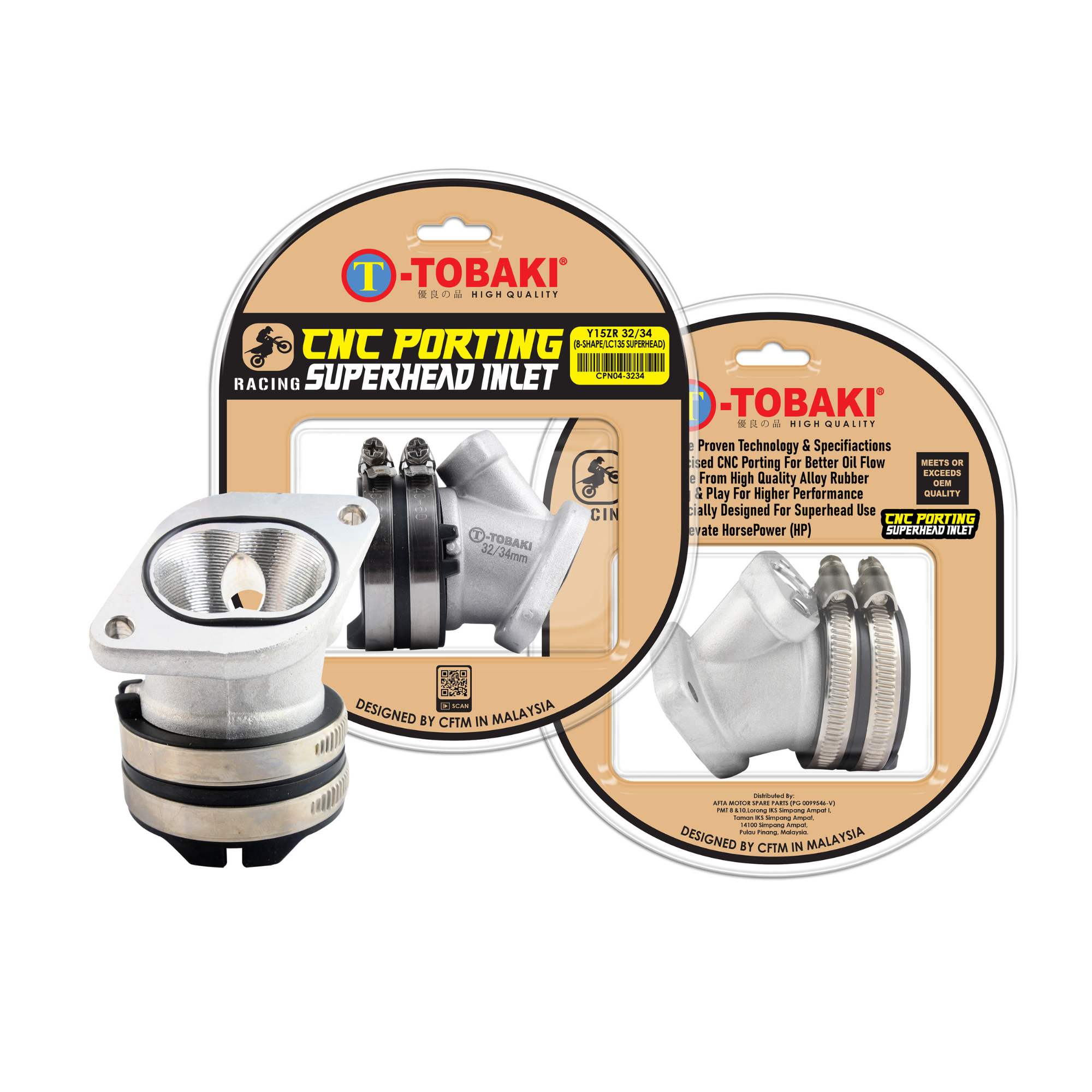TOBAKI X CNC PORTING SUPERHEAD INLET PIPE Y15ZR FOR LC135 SUPERHEAD