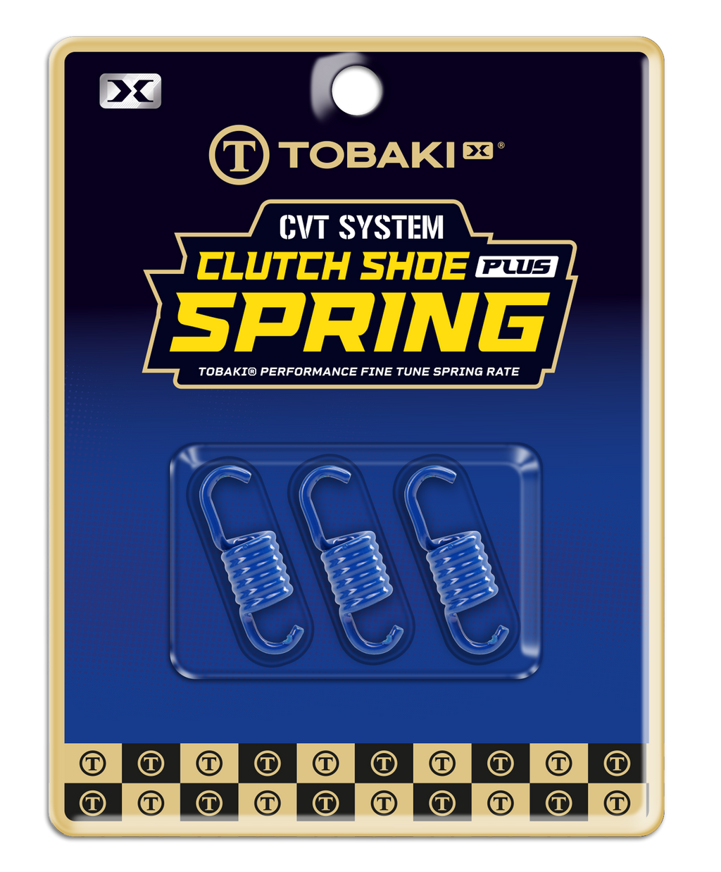 TOBAKI X CVT SYSTEM:CLUTCH SHOE PLUS SPRING RACING (SPRING HARDNESS +35%)