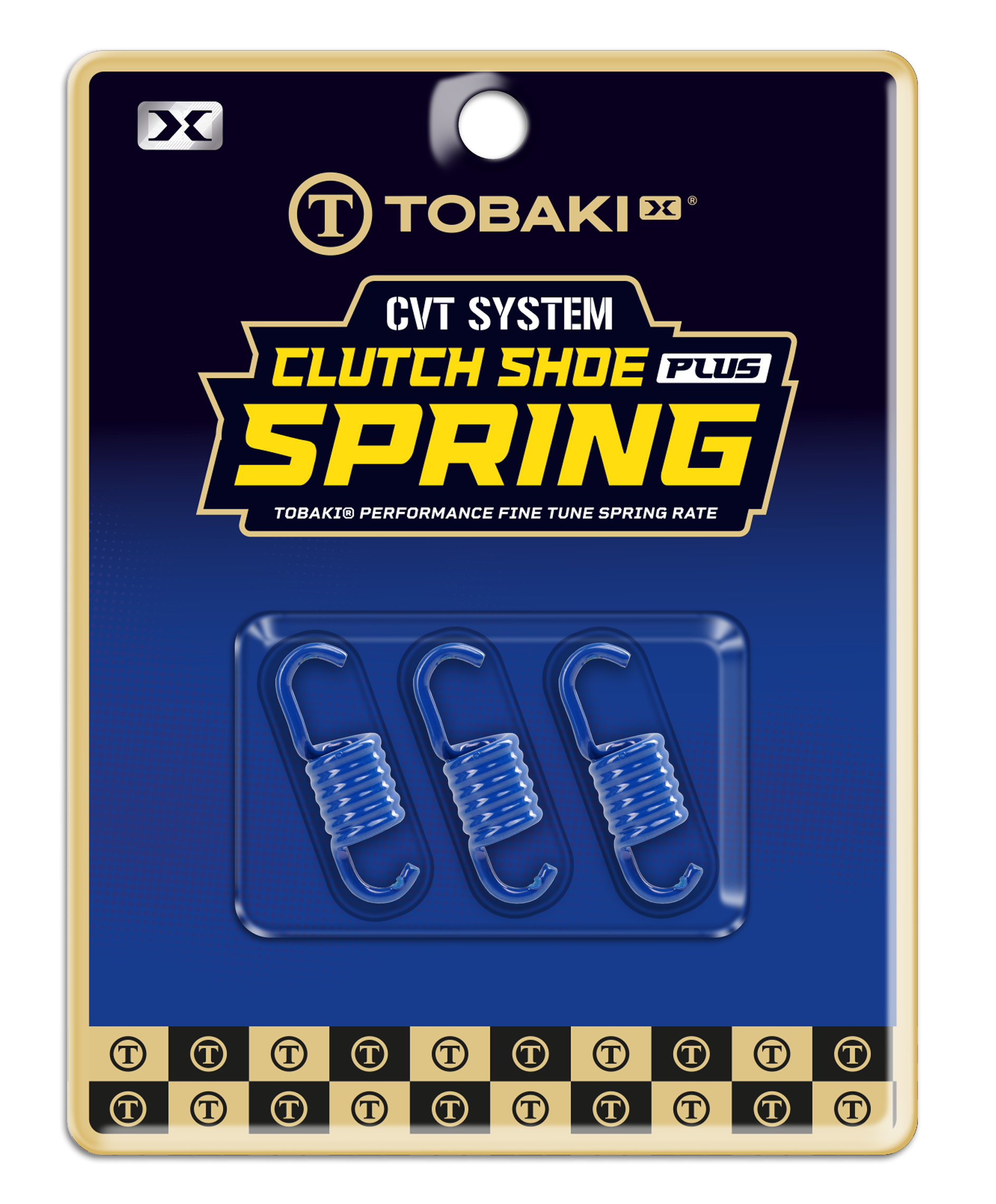 TOBAKI X CVT SYSTEM:CLUTCH SHOE PLUS SPRING RACING (SPRING HARDNESS +35%)