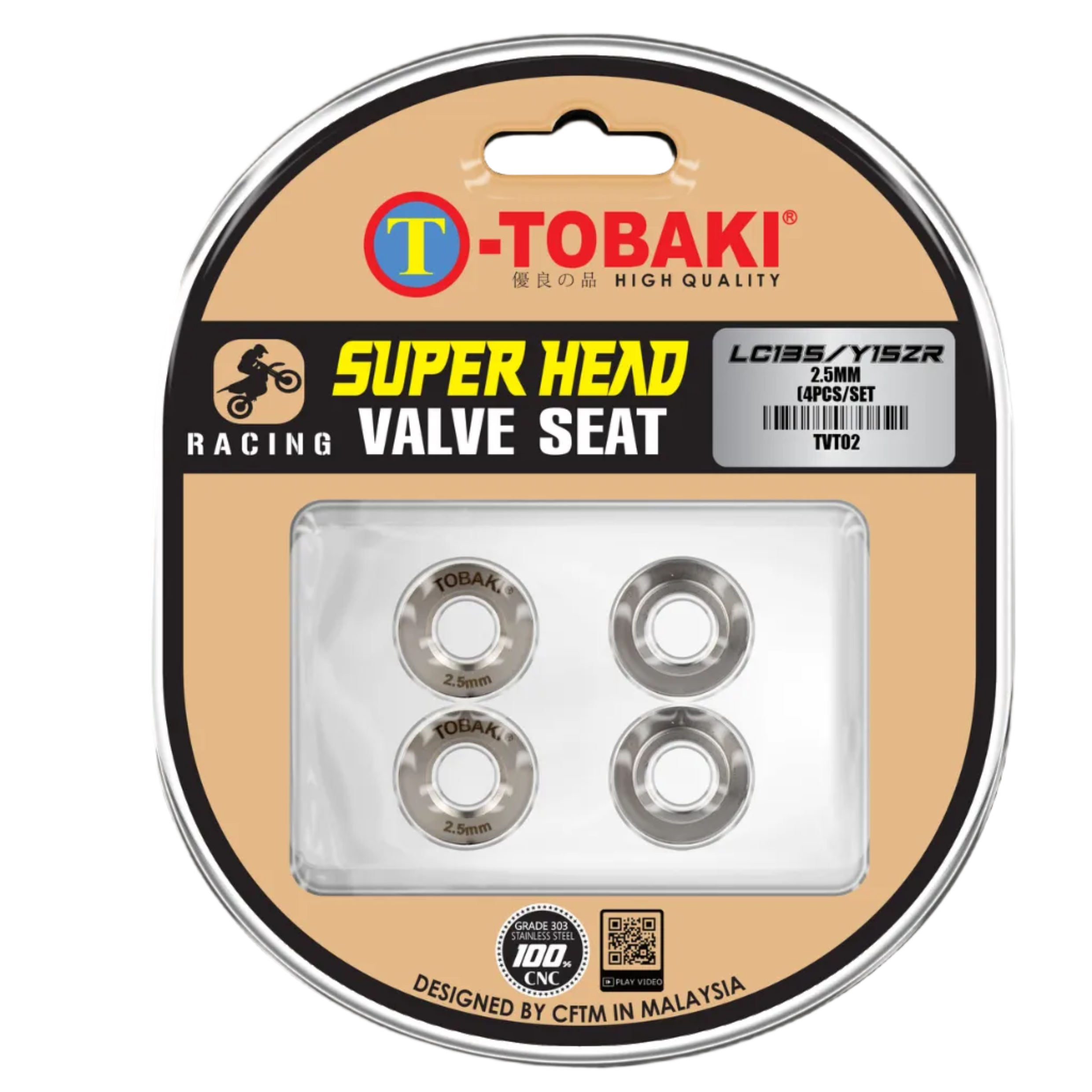 TOBAKI X SUPERHEAD VALVE SEAT LC135/Y15ZR
