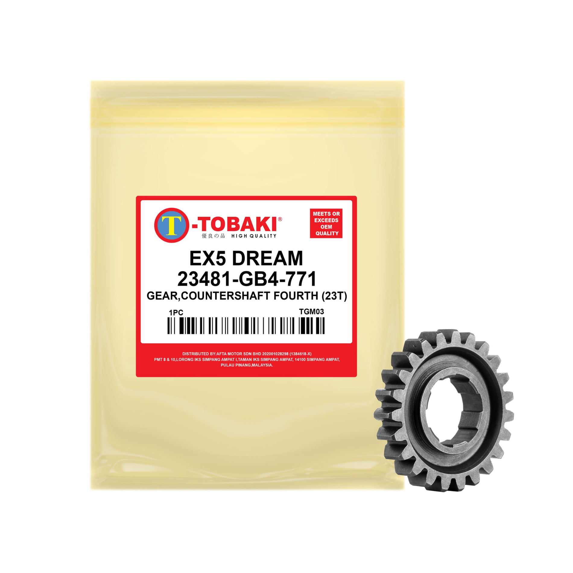 TOBAKI GEAR COUNTERSHAFT FOURTH 23T EX5 DREAM