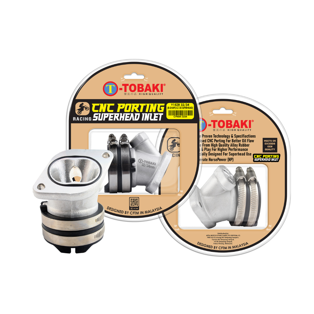 TOBAKI X CNC PORTING SUPERHEAD INLET PIPE(8-SHAPE)FOR LC135 SUPERHEAD