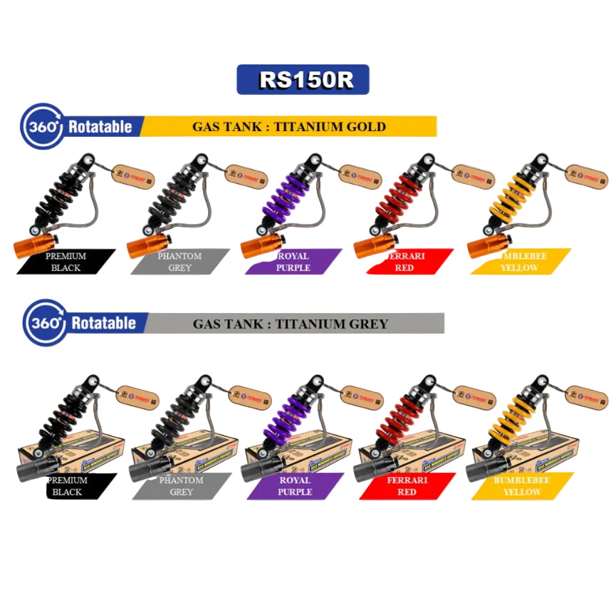 TOBAKI RACING 360° ROTATABLE GAS MONOSHOCK ABSORBER RS150R 225MM