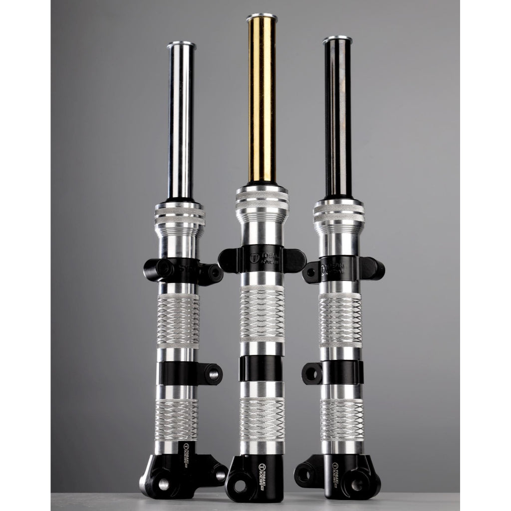 TOBAKI X CNC FORK LAY PRO ASSY Y15ZR/Y16ZR LC135 NEW 4S 55D (lowered)