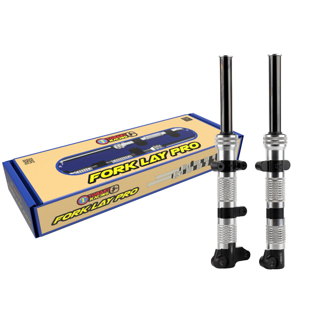 TOBAKI X CNC FORK LAY PRO ASSY Y15ZR/Y16ZR LC135 NEW 4S 55D (lowered)