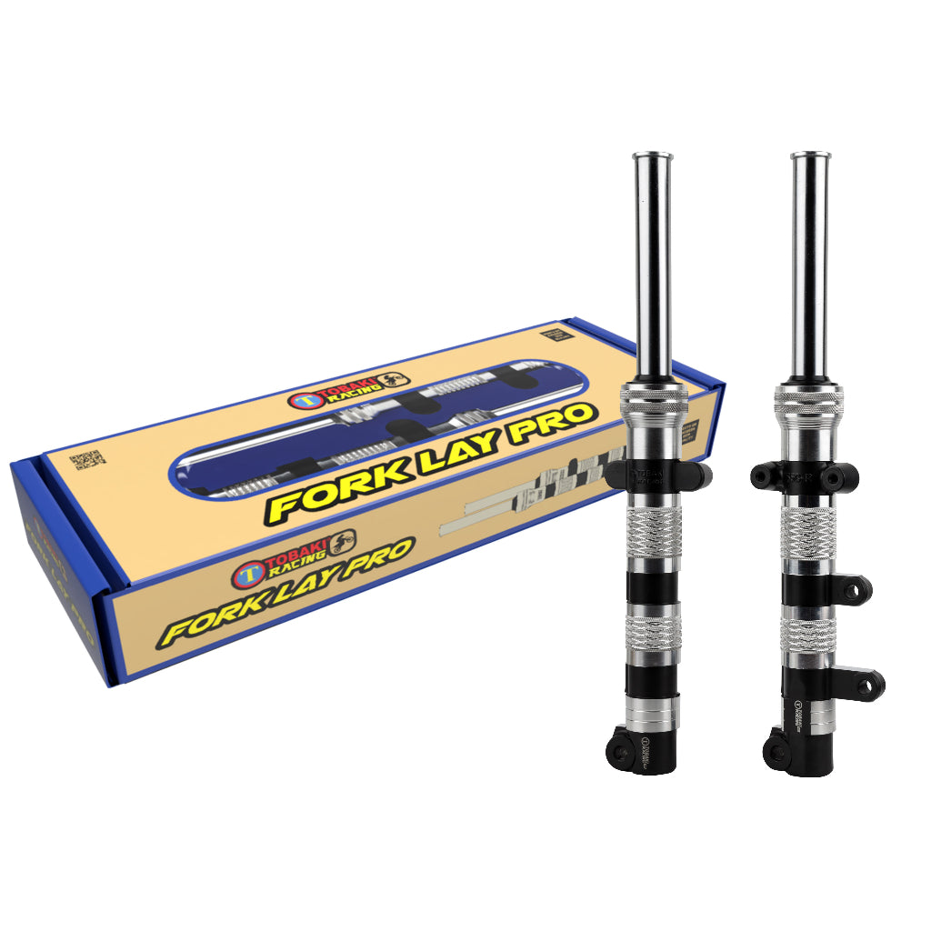 TOBAKI X CNC FORK LAY PRO ASSY Y15ZR/Y16ZR LC135 NEW 4S 55D (lowered)