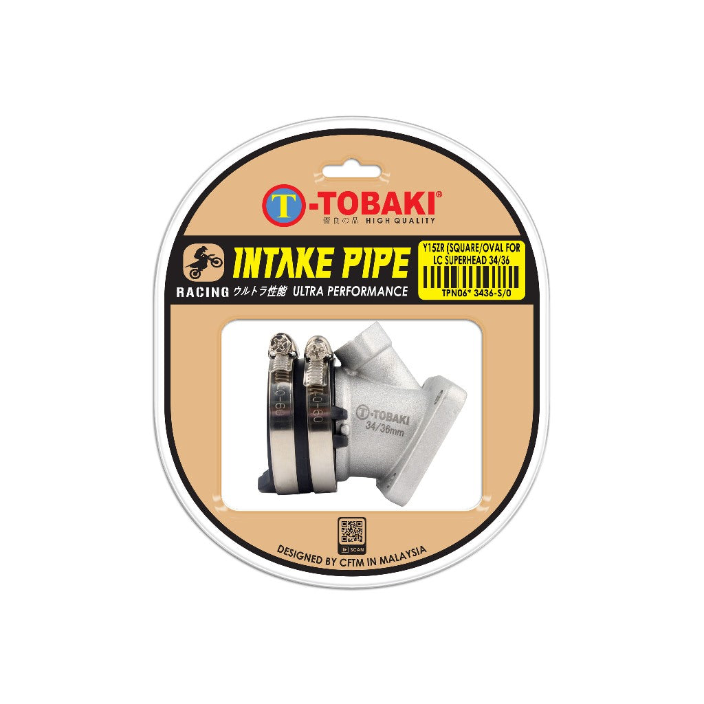 TOBAKI X SUPERHEAD INTAKE PIPE SQUARE 8-SHAPE & SQUARE OVAL-SHAPE