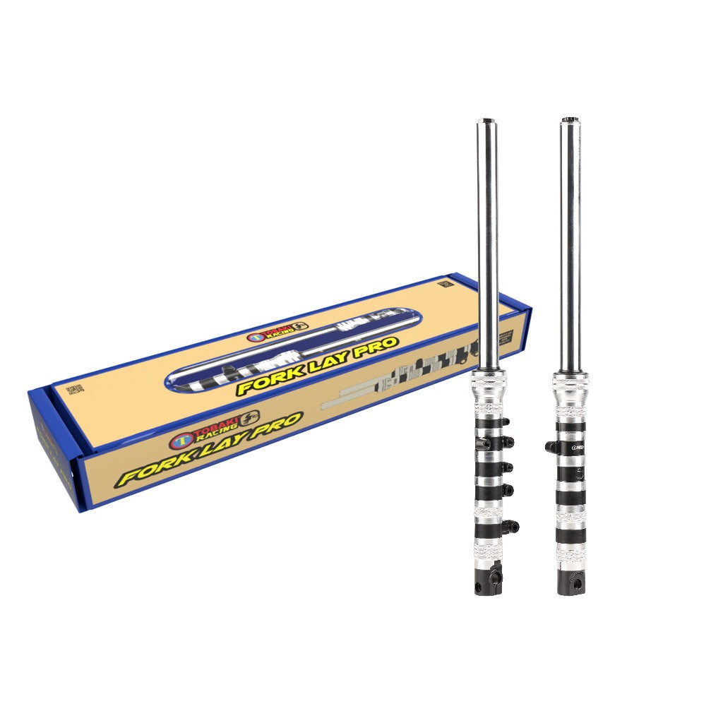 TOBAKI X CNC FORK LAY PRO ASSY Y15ZR/Y16ZR LC135 NEW 4S 55D (lowered)