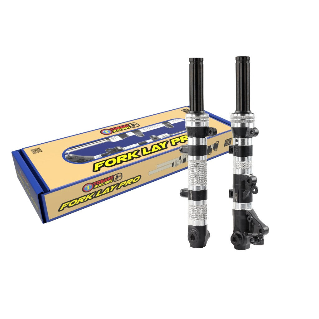 TOBAKI X CNC FORK LAY PRO ASSY Y15ZR/Y16ZR LC135 NEW 4S 55D (lowered)