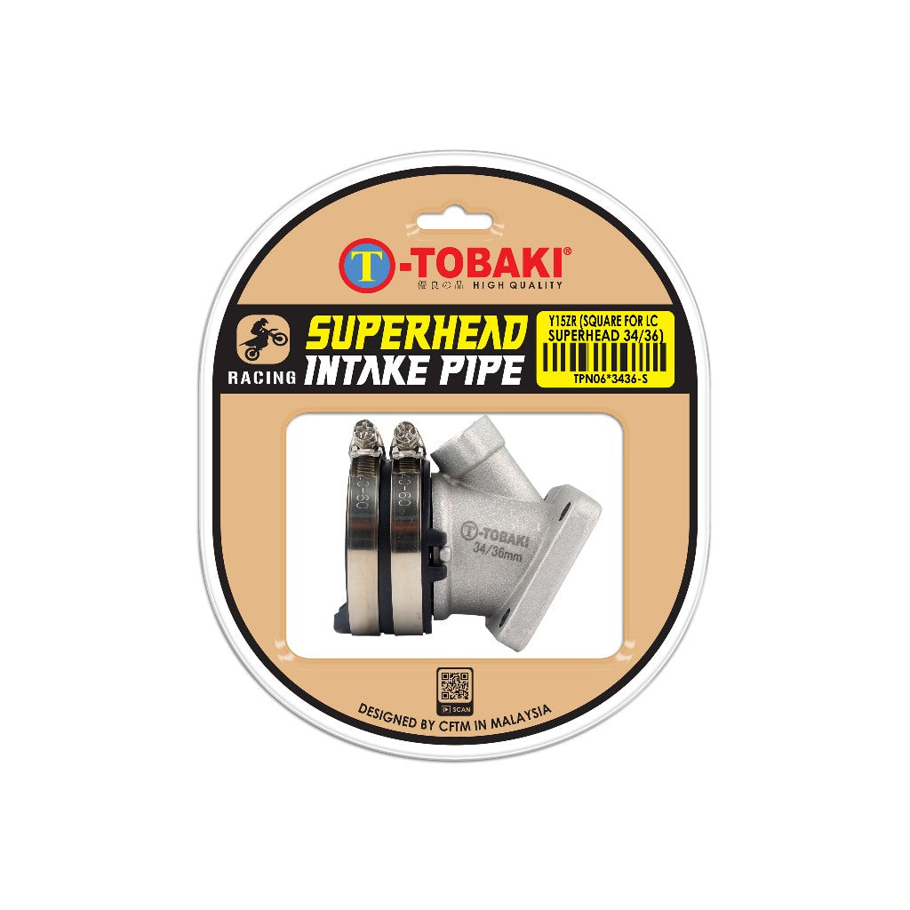 TOBAKI X SUPERHEAD INTAKE PIPE SQUARE 8-SHAPE & SQUARE OVAL-SHAPE