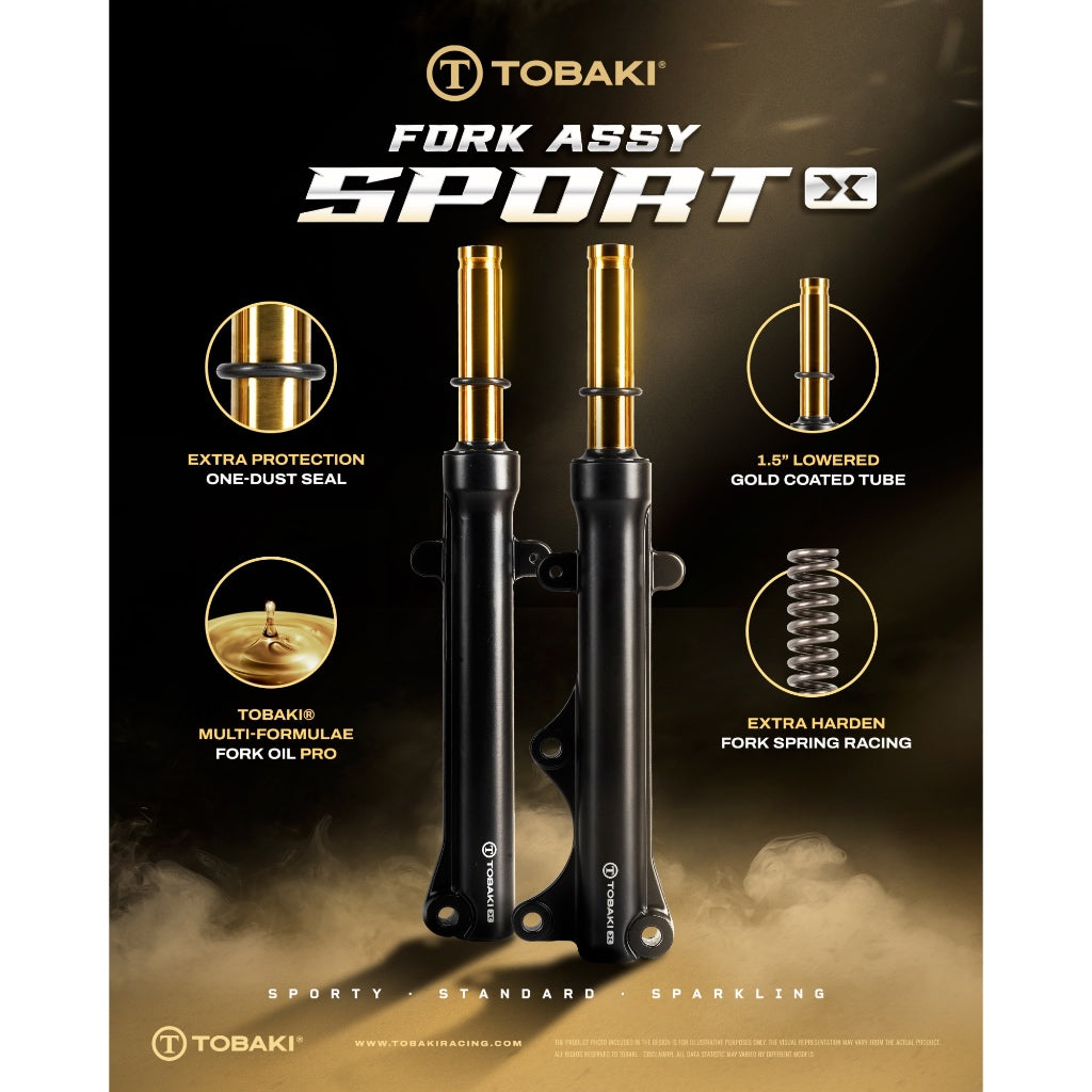 TOBAKI X FORK ASSY SPORT LOWERED STANDARD CUTTING (4CM)