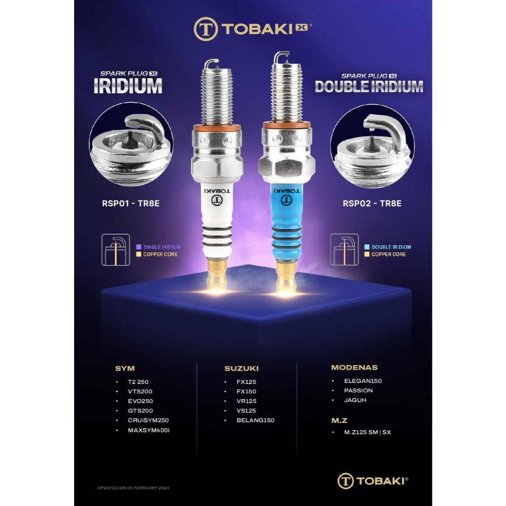 TOBAKI X SPARK PLUG (DOUBLE IRIDIUM)