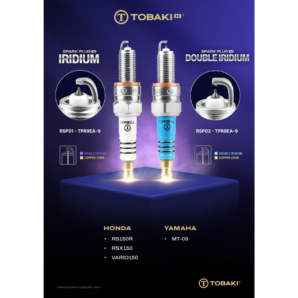 TOBAKI X SPARK PLUG (DOUBLE IRIDIUM)