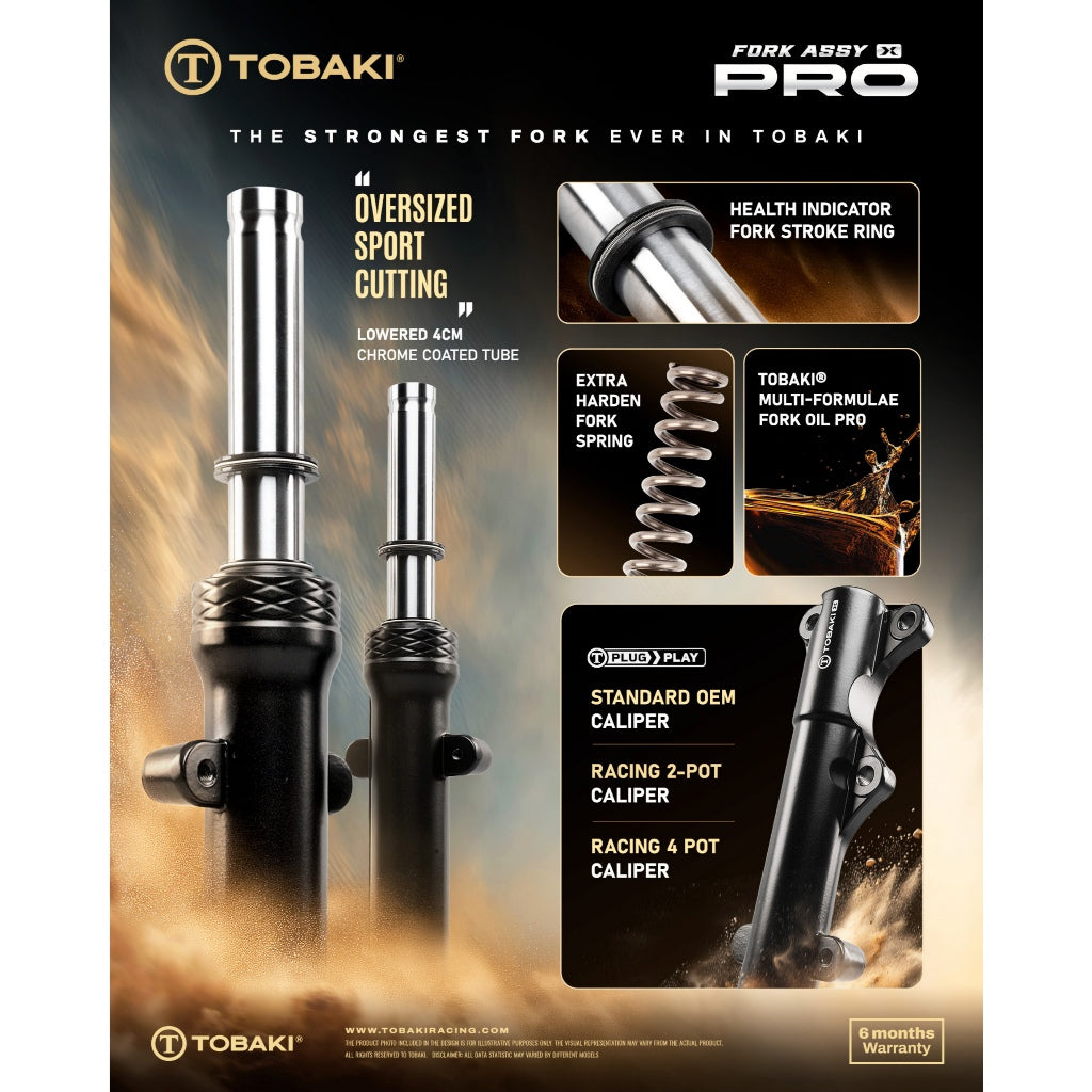 TOBAKI X FORK ASSY PRO LOWERED 4CM