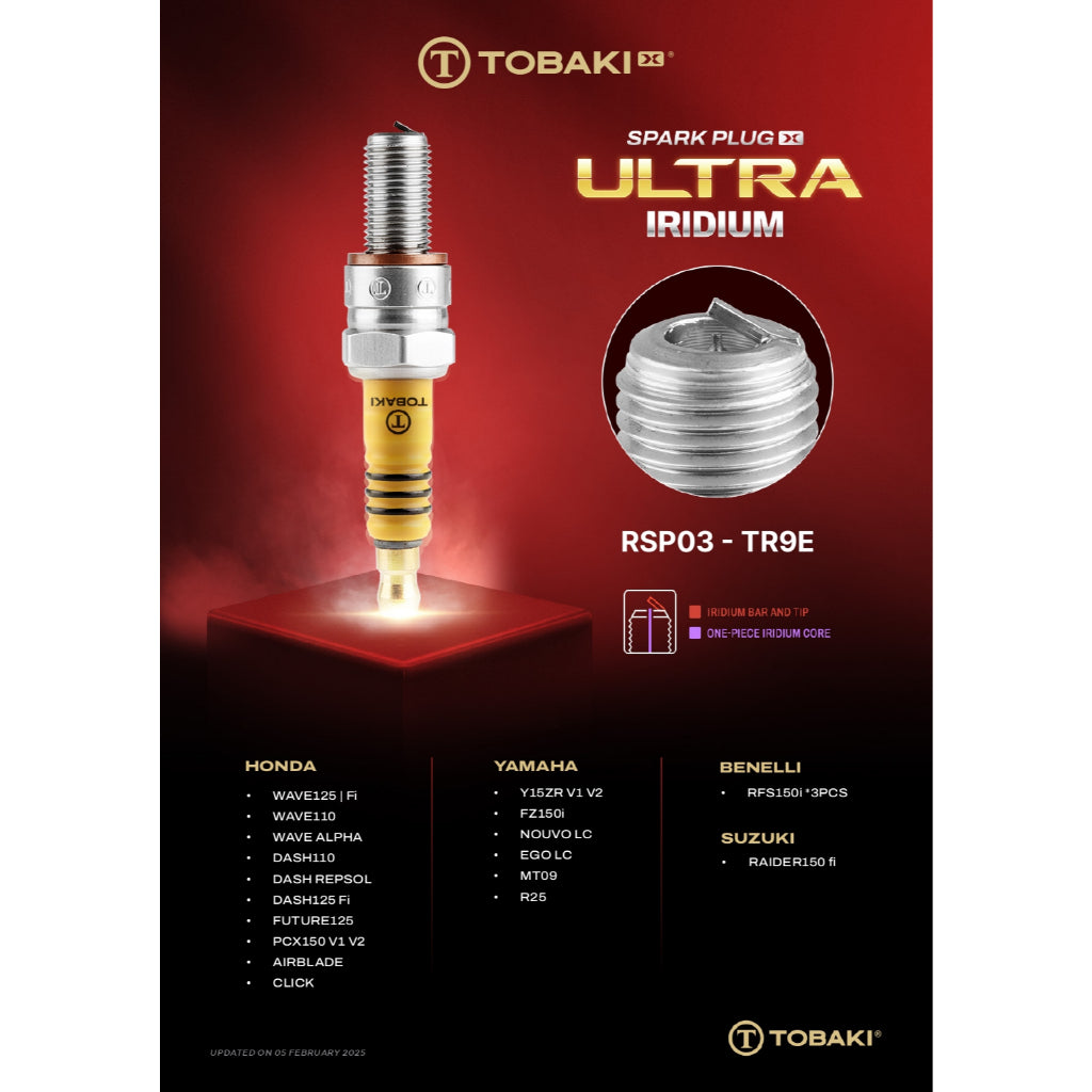 TOBAKI X SPARK PLUG (ULTRA IRIDIUM)