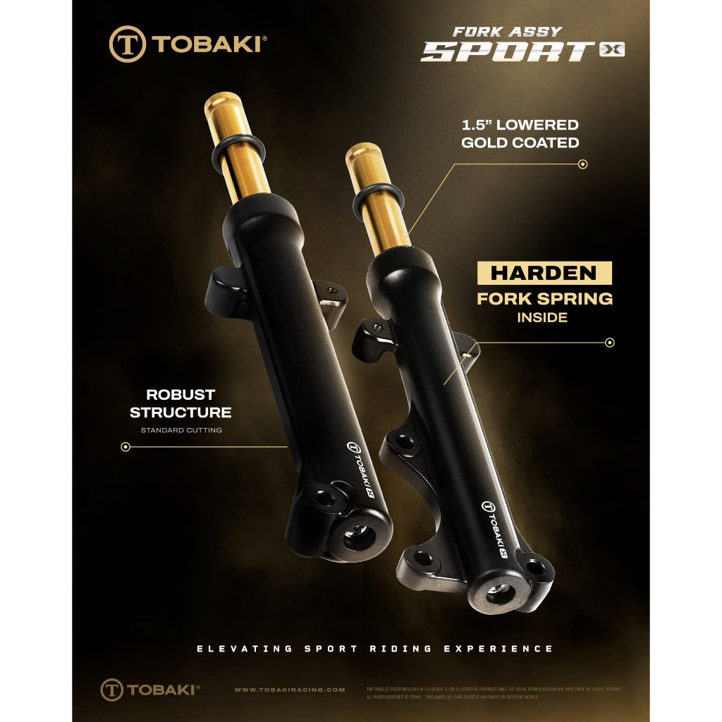 TOBAKI X FORK ASSY SPORT LOWERED STANDARD CUTTING (4CM)
