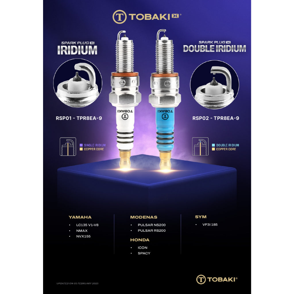 TOBAKI X SPARK PLUG (DOUBLE IRIDIUM)