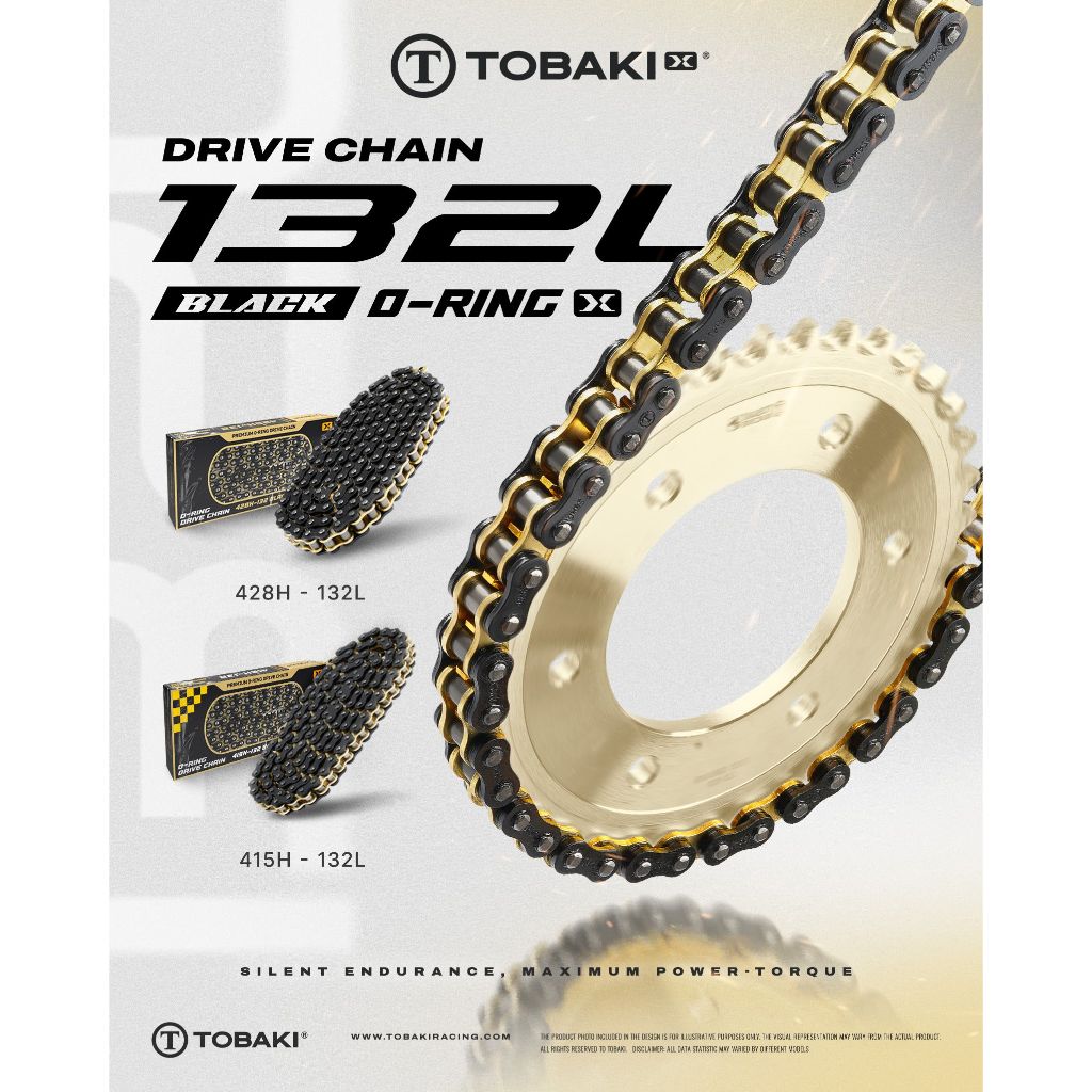 TOBAKI X O-RING DRIVE CHAIN BLACK