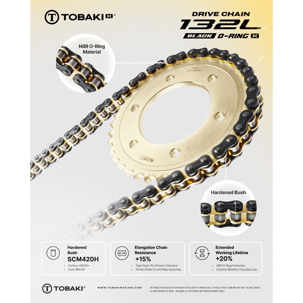 TOBAKI X O-RING DRIVE CHAIN BLACK