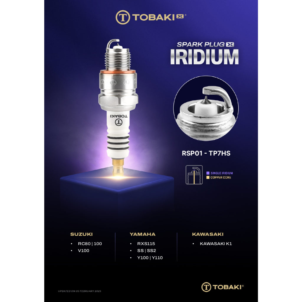 TOBAKI X SPARK PLUG (SINGLE IRIDIUM)
