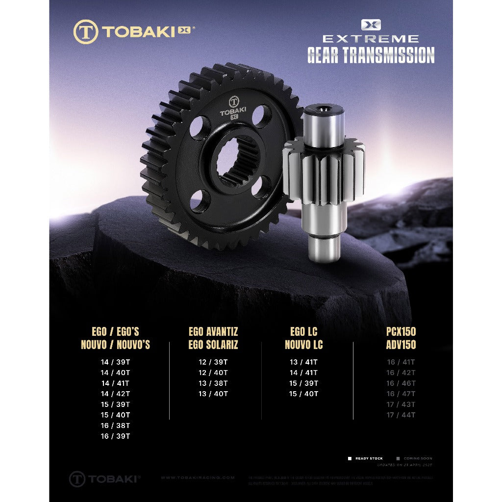 TOBAKI X CVT DRIVEN:EXTREME GEAR TRANSMISSION