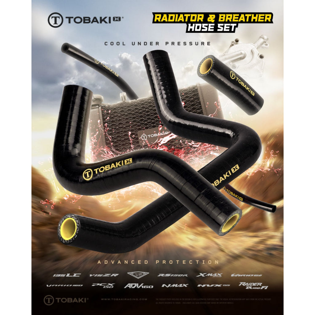 TOBAKI X RADIATOR & BREATHER HOSE SET