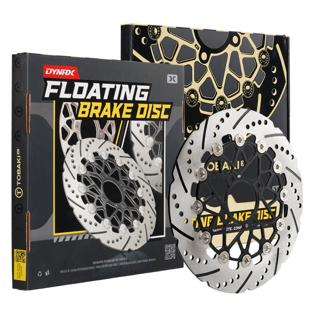 TOBAKI X (X-DYNAX SERIES) FLOATING FRONT BRAKE DISC & REAR BRAKE DISC