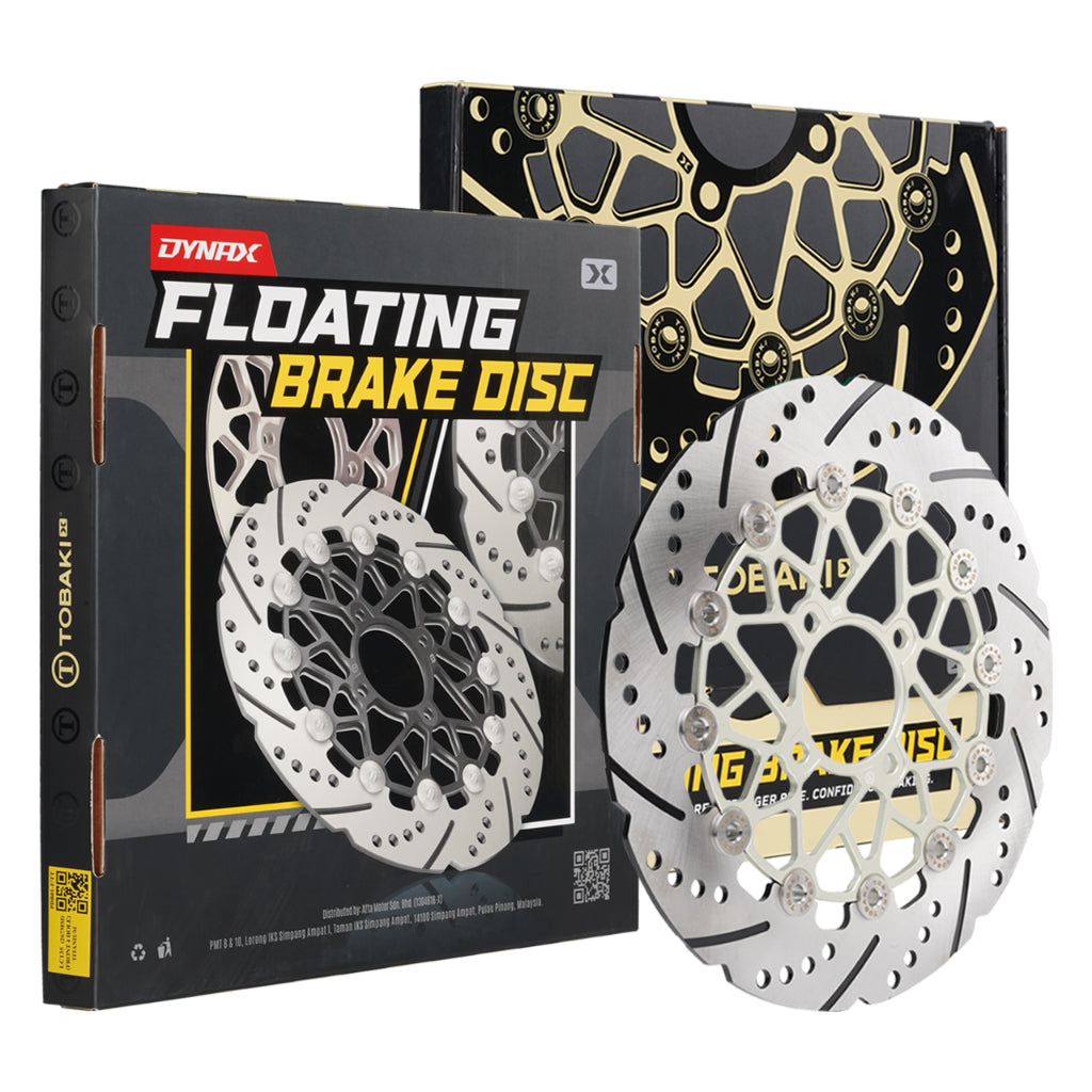 TOBAKI X (X-DYNAX SERIES) FLOATING FRONT BRAKE DISC & REAR BRAKE DISC